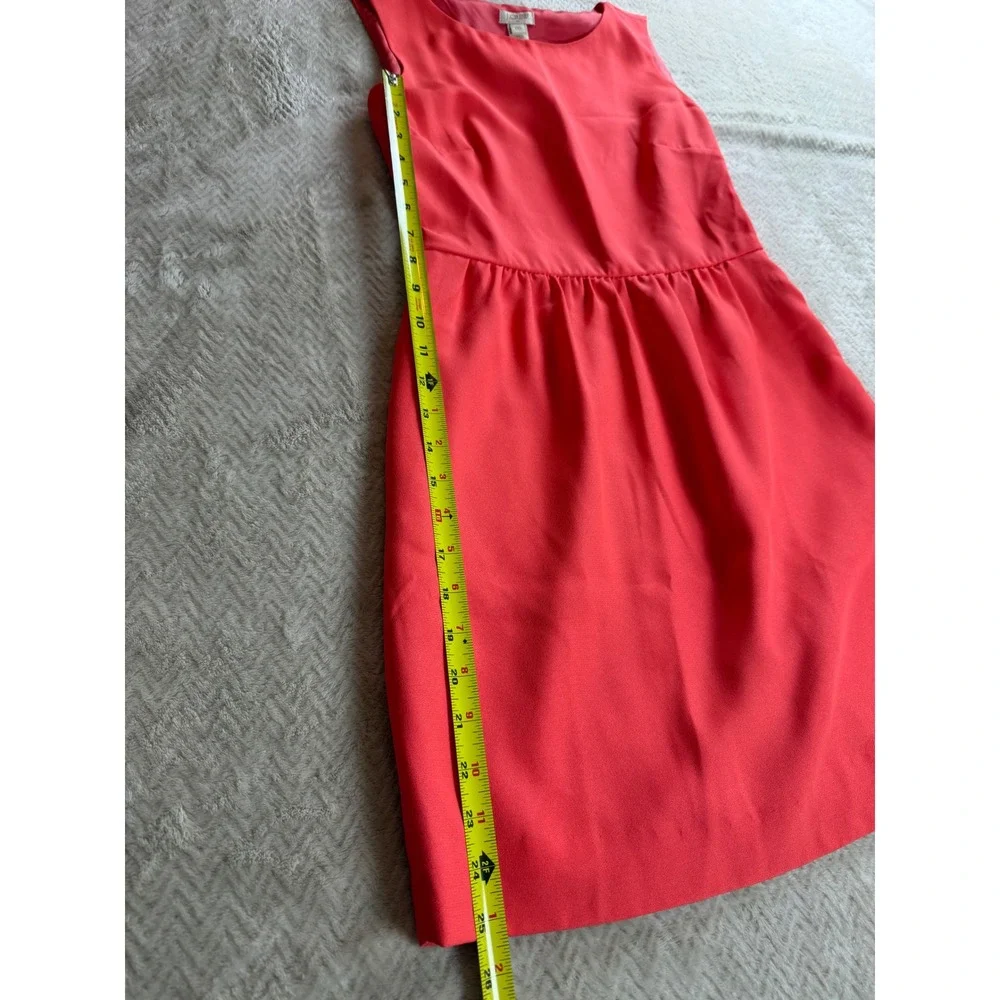 J.Crew Coral Pink Sleeveless Fit and Flare Mini Dress A0114 Womens‎ Size 00